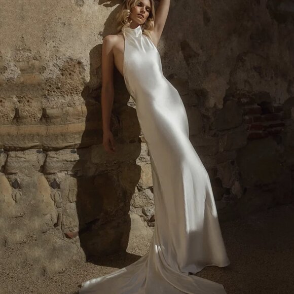 Dresses & Skirts - Sophisticated White Satin Wedding Dress